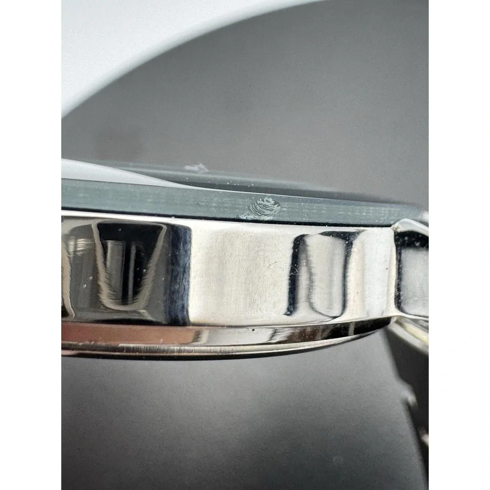 Geoffrey Beene Blue Sapphire Collection Men's Watch Silver‎ Tone WORKS GB8188SL